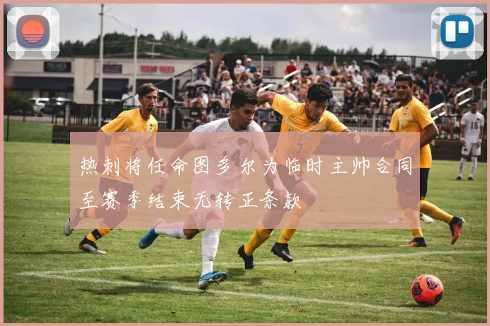 热刺将任命图多尔为临时主帅合同至赛季结束无转正条款
